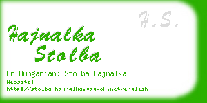 hajnalka stolba business card